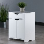 Nova 1-Drawer Storage Cabinet, White