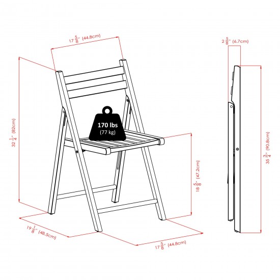 Robin 4-Pc Folding Chair Set, White