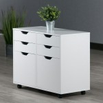 Halifax Wide 2-Door Storage Cabinet, 4-Drawer, White