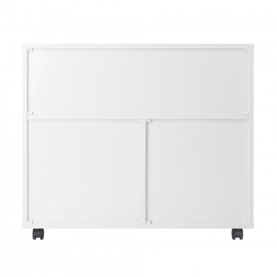 Halifax Wide Storage Cabinet, 3-Small and 2-Wide Drawers, White