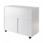 Halifax Wide Storage Cabinet, 3-Small and 2-Wide Drawers, White