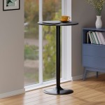 Tarah Pub Table, Black and Slate Gray