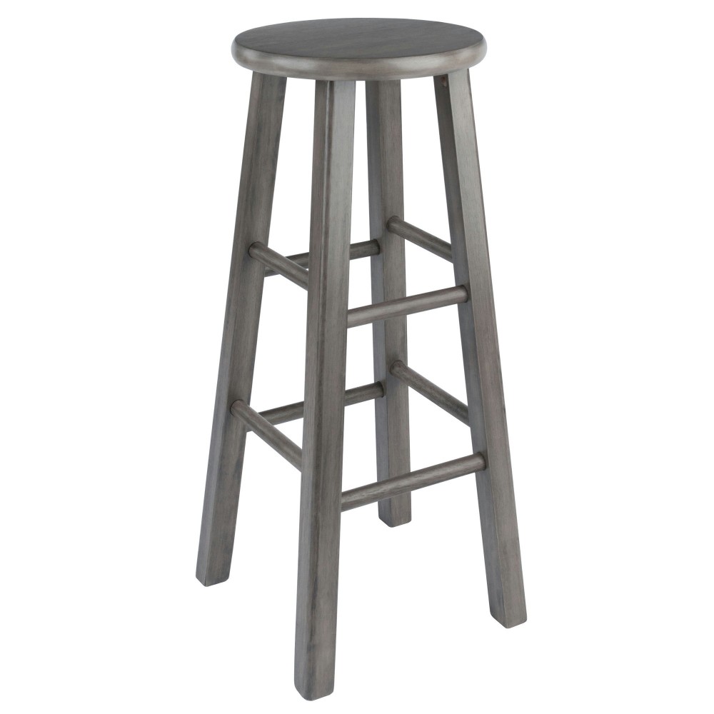 Ivy Square Leg Bar Stool, Rustic Oyster Gray