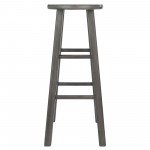 Ivy Square Leg Bar Stool, Rustic Oyster Gray