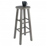 Ivy Square Leg Bar Stool, Rustic Oyster Gray