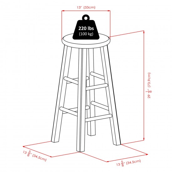 Ivy Square Leg Bar Stool, Rustic Oyster Gray