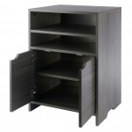 Nova Open Shelf Storage Cabinet, Charcoal