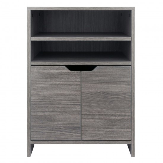 Nova Open Shelf Storage Cabinet, Charcoal