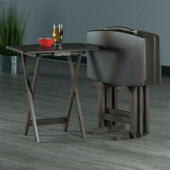 Dorian 5-Pc Snack Table Set, Oyster Gray