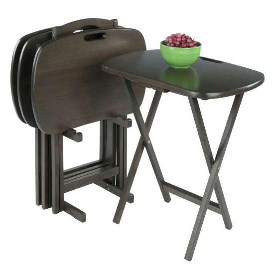 Lucca 5-Pc Snack Table Set, Oyster Gray