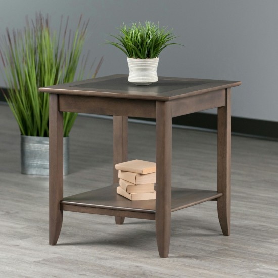 Santino Accent Table, Oyster Gray