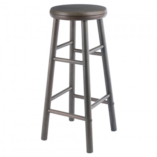 Shelby 2-Pc Swivel Seat Bar Stool Set, Oyster Gray