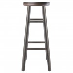 Shelby 2-Pc Swivel Seat Bar Stool Set, Oyster Gray