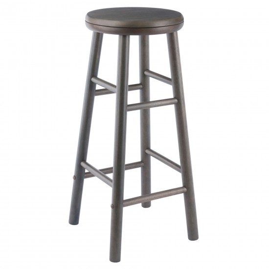 Shelby 2-Pc Swivel Seat Bar Stool Set, Oyster Gray