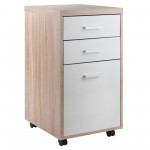 Kenner File Cabinet, 2-Drawer, Reclaimed Wood and White