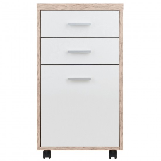 Kenner File Cabinet, 2-Drawer, Reclaimed Wood and White