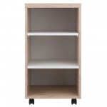 Kenner Open Shelf Cabinet, Reclaimed Wood and White