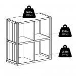 Timothy 2x2 Storage Cube Shelf, Black
