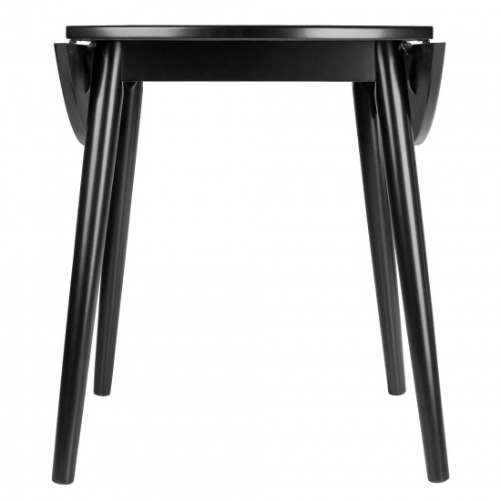 Moreno Round Drop Leaf Dining Table, Black