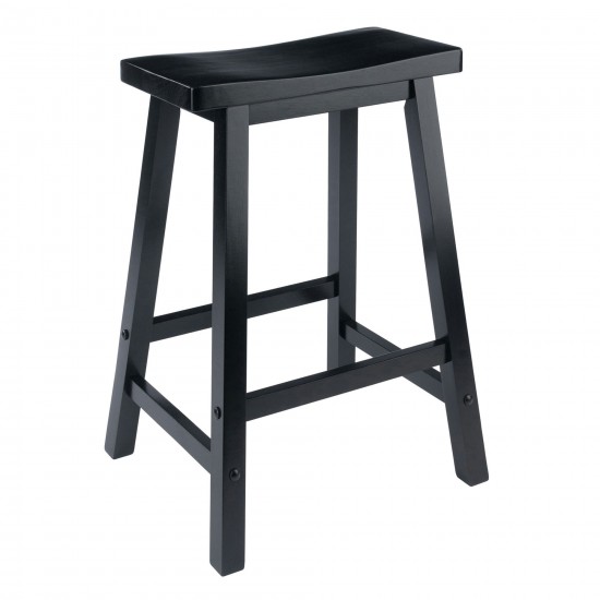 Satori Saddle Seat Counter Stool, Black