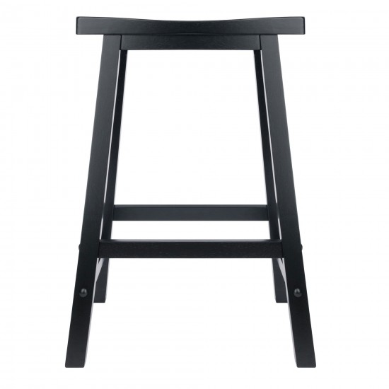 Satori Saddle Seat Counter Stool, Black