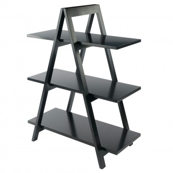 Aaron 3-Tier A-Frame Shelf, Black