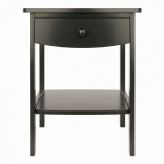 Claire Curved Accent Table, Nightstand, Black