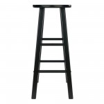 Element 2-Pc Bar Stool Set, Black