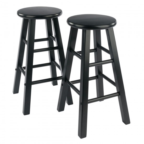 Element 2-Pc Counter Stool Set, Black