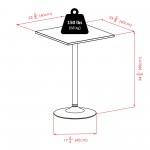 Obsidian 3-Pc Square Pub Table and Adjustable Swivel Stools, Black