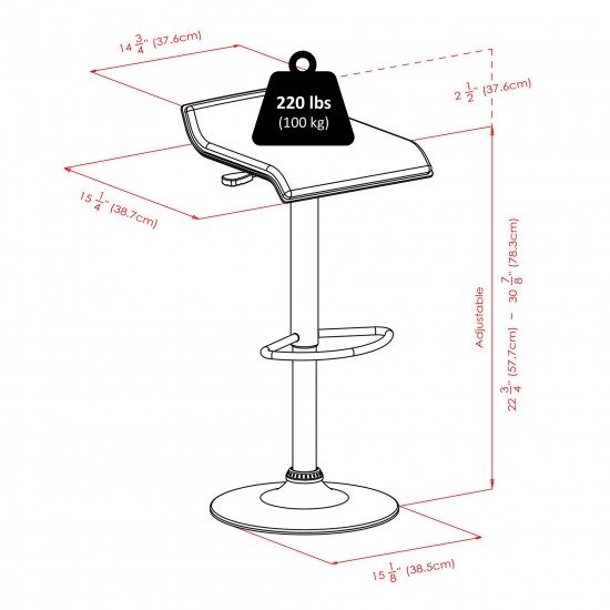 Obsidian 3-Pc Square Pub Table and Adjustable Swivel Stools, Black