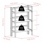 Torino 3-Pc Foldable Shelf w/ 2 Foldable Wide Fabric Baskets, Black & Chocolate