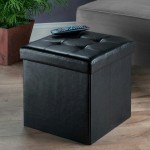 Ashford Square Storage Ottoman, Black