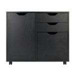 Halifax Wide Storage Cabinet, 2-Drawer, Filing Cabinet, Black