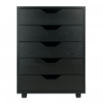 Halifax 5-Drawer Cabinet, Black