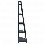 Adam 5-Tier A-Frame Corner Shelf, Black