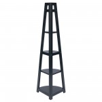 Adam 5-Tier A-Frame Corner Shelf, Black