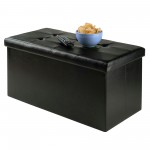 Ashford Rectangular Storage Ottoman, Black