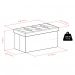 Ashford Rectangular Storage Ottoman, Black