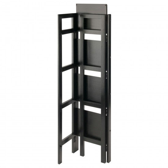 Terry 4-Tier Foldable Shelf, Narrow, Black