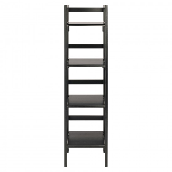 Terry 4-Tier Foldable Shelf, Narrow, Black