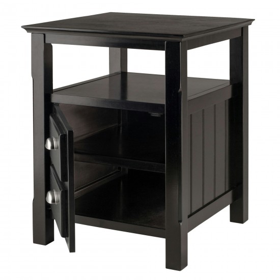 Timber Accent Table, Nightstand, Black