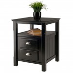 Timber Accent Table, Nightstand, Black