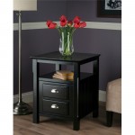 Timber Accent Table, Nightstand, Black