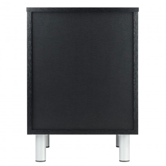 Daniel Accent Table, Nightstand, Black and Slate Gray