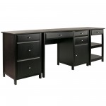 Delta 3-Pc Home Office Desk Set, Black