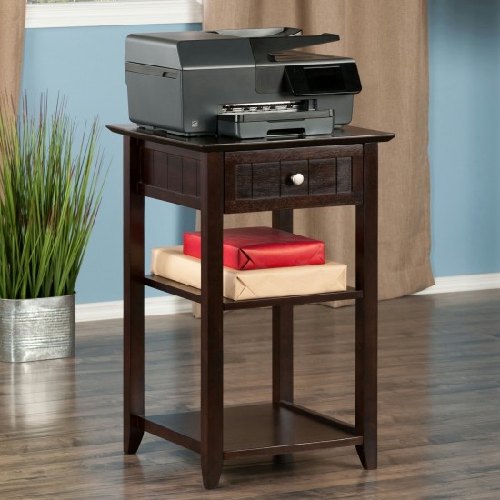 Burke Home Office Printer Stand, Coffee