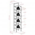 Aiden Baker's Rack, Narrow, Coffee