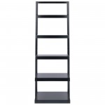 Bailey 5-Tier Leaning Shelf, Black