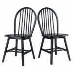 Windsor 2-Pc Chair Set, Black